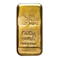 The Royal Mint 500g Cast Gold Bullion Bar Pre-Owned