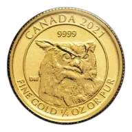 Canada 1/4 Oz. Gold 2021 Great Horned Owl