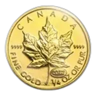 1999 Canada 1/4 oz Gold Maple Leaf BU (20 Years ANS Privy)