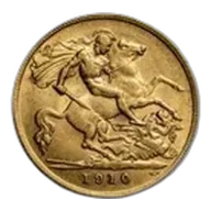 1902-1910 Great Britain Gold Half Sovereign Edward VII BU