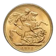 1903-M Australia Gold Sovereign Edward VII BU