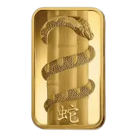 100 Gram Lunar Snake Gold Bar