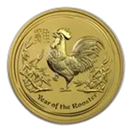 2017 Australia 2 oz Gold Lunar Rooster BU