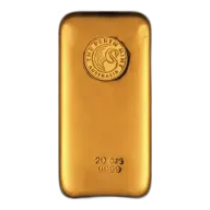20oz Australian Perth Mint gold bar - cast