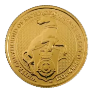 2021 Queen's Beasts White Greyhound Of Richmond Quarter Ounce Gold Bullion Coin