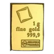 1 gram Gold Bar - Valcambi