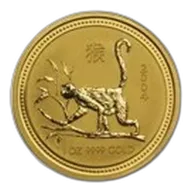 2004 Australia 1 oz Gold Lunar Monkey BU (Series I)