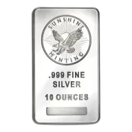 Sunshine Minting (SMI) 10 Oz Silver Bar