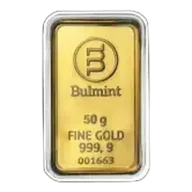 Bulmint 50g Minted Gold Bullion Bar