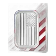 1 oz Silver Bar - American Flag Design in Stars & Stripes TEP