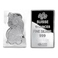 PAMP 10 Ounce Silver Fortuna Bar