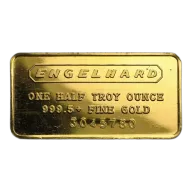 1/2 oz Engelhard Gold Vintage Bar Frosted Back