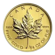 1/4 oz Canadian Gold Maple .9999 Fine Gold