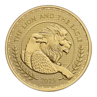 1oz Gold Coin KCIII British Lion and American Eagle UK