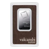 1 oz Valcambi Platinum Bar (with Assay)