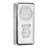 Perth Mint Silver Cast Bar 1kg