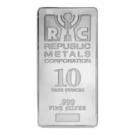 10oz Republic Metals Silver Bar