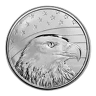 1 oz Silver Round - Bald Eagle, Flag & Capitol
