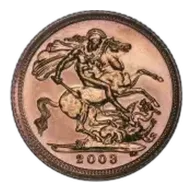 2003 Gold Half Sovereign Bullion Coin