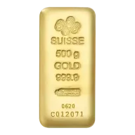 500g PAMP Suisse Gold Bar