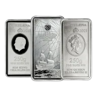 250 Gram St. Helena East India Company Silver Coin Bar - Mixed Years