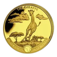 2019 1 oz Geiger The Giraffe Gold Coin - World's Wildlife (First Issue)