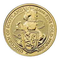 The Queen's Beasts 1/4 oz. Gold Bullion 2018 Unicorn