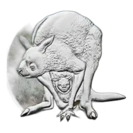 1 oz 2013 Megafauna Series Procoptodon Silver Coin - Perth Mint
