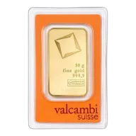 50 gram Gold Bar - Valcambi (Carded)