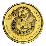 Canada 1/4 Ounce Gold 2019 Lucky Dragon