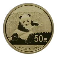 Chinese Gold Panda 1/10 oz (Varied Year)