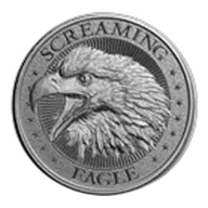 2 oz Silver High Relief Round - Screaming American Eagle