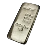 Metalor 500 Gram Cast Silver Bar