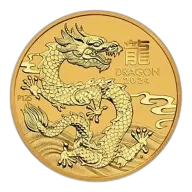 2024 Australia 1/20 oz Gold Lunar Dragon BU (Series III)