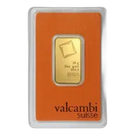 20 Gram Valcambi Suisse .9999 Fine Gold Bar in Assay