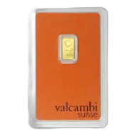 1 Gram Valcambi Suisse .9999 Fine Gold Bar in Assay