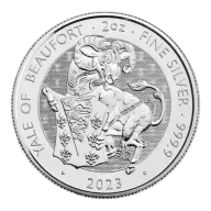 Royal Mint 2oz Silver Tudor Beast: Yale of Beaufort - 2023