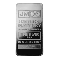 Johnson Matthey 10 Oz Silver Bar - Any Type