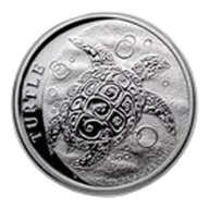 2021 Niue 1 oz Silver $2 Hawksbill Turtle BU