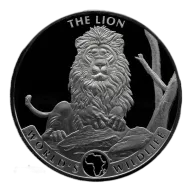 2025 The Lion Worlds Wildlife Congo 1oz Silver Bullion Coin