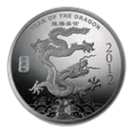 1 oz Silver Round - APMEX (2012 Year of the Dragon)