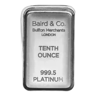 1/10 oz Baird & Co Platinum Bar