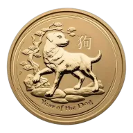 Australian Perth Mint Gold Lunar - Year of the Dog, 2 oz - 2018