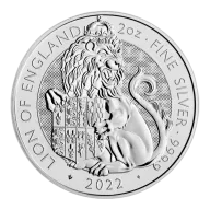 Tudor Beasts Lion of England 2oz Silver Coin 2022 | margin scheme