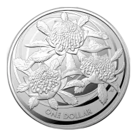 2022 $1 Wildflowers of Australia Waratah 1oz Silver BU Coin