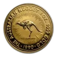 1990 Australia 1 oz Gold Nugget BU