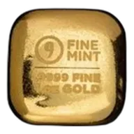 1 oz Gold Bar - 9FM Gold Button