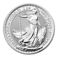 1 oz Silver Britannia Coin - Backdated Random Year - Royal Mint - .999 AG