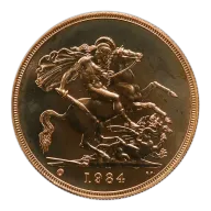 Great Britain 5lb Five Pound Uncirculated Gold Coin (weight 1.177) Dates Our Choice