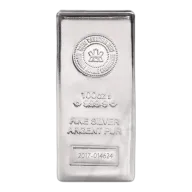 100 Oz Royal Canadian Mint Silver Bar
